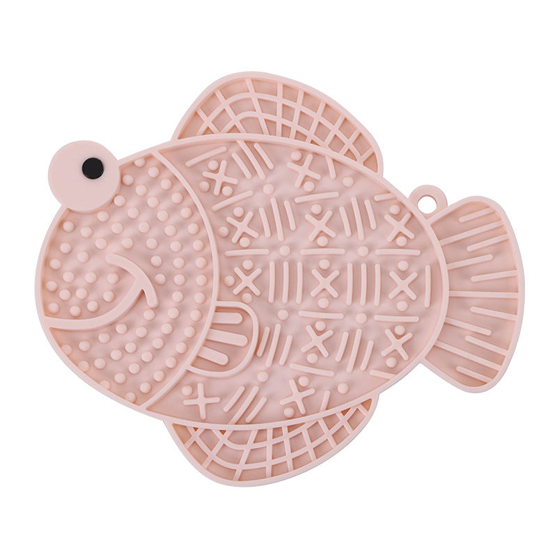 KFX-0058813 Silicone Dog Licking Pad - Anti-Tumble, Anti-Overflow Pet Tableware in Multiple Colors