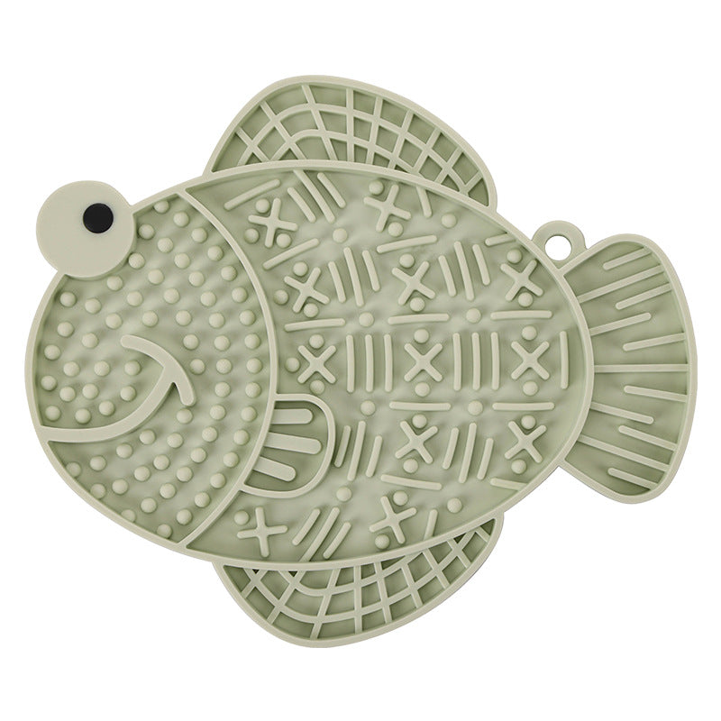 KFX-0058813 Silicone Dog Licking Pad - Anti-Tumble, Anti-Overflow Pet Tableware in Multiple Colors