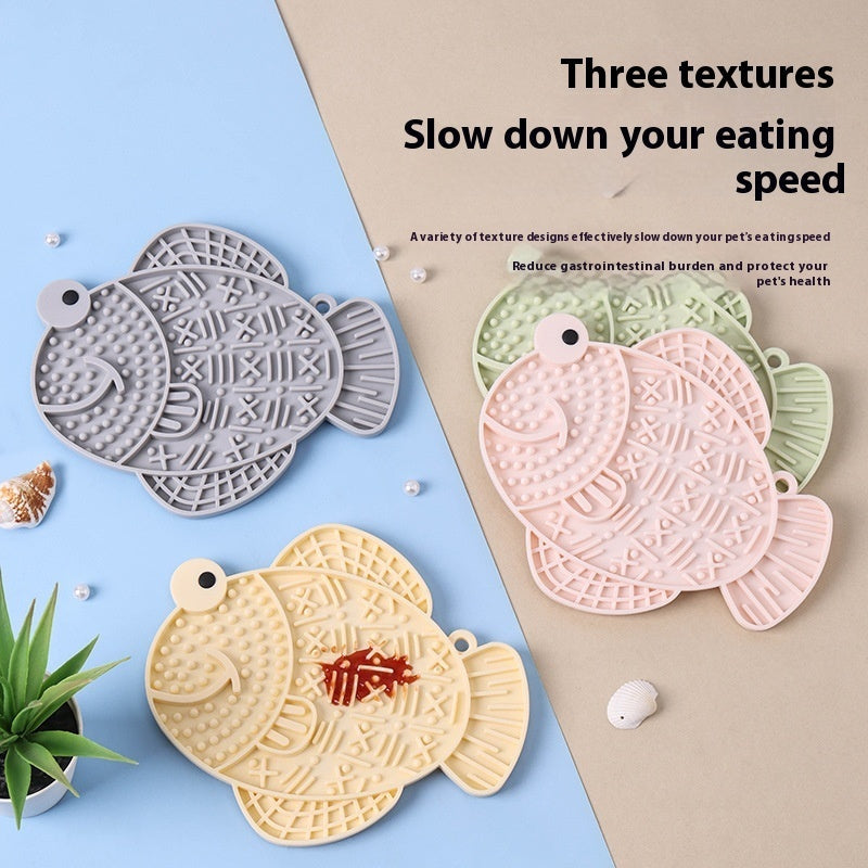 KFX-0058813 Silicone Dog Licking Pad - Anti-Tumble, Anti-Overflow Pet Tableware in Multiple Colors