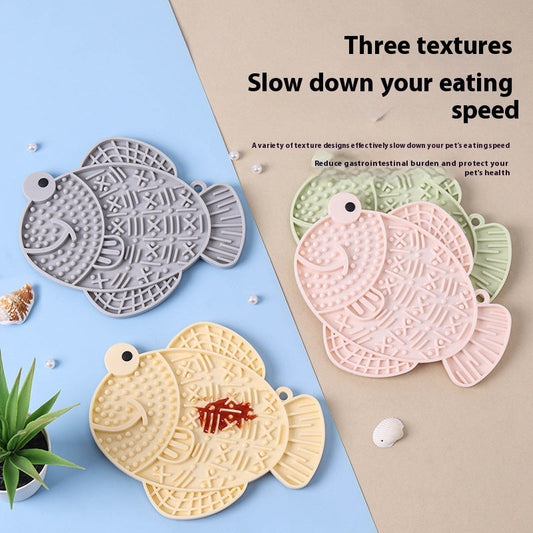 KFX-0058813 Silicone Dog Licking Pad - Anti-Tumble, Anti-Overflow Pet Tableware in Multiple Colors