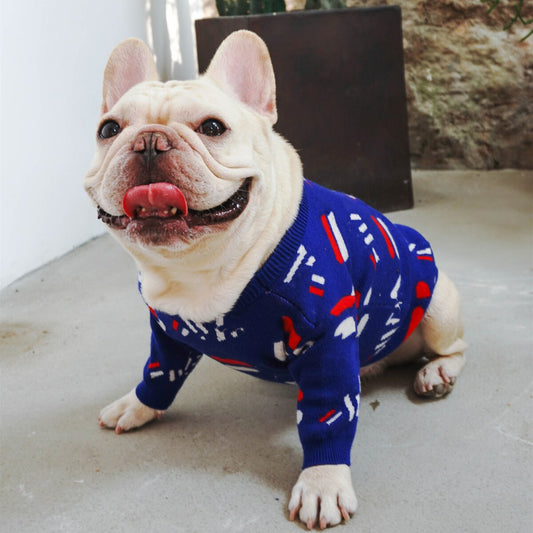 KFX-0059197 Wool Pug Sweater for Dogs - Cozy European and American Style Clothing