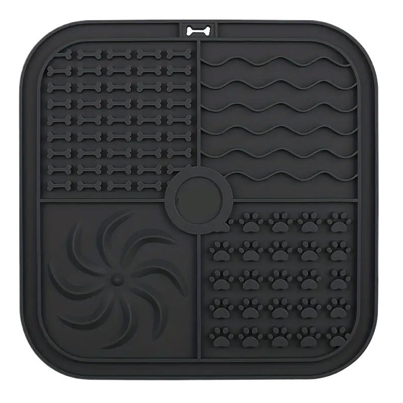 KFX-0060989 Silicone Non-Slip Pet Slow Food Mat with Bottom Suction Cups - Multiple Colors Available