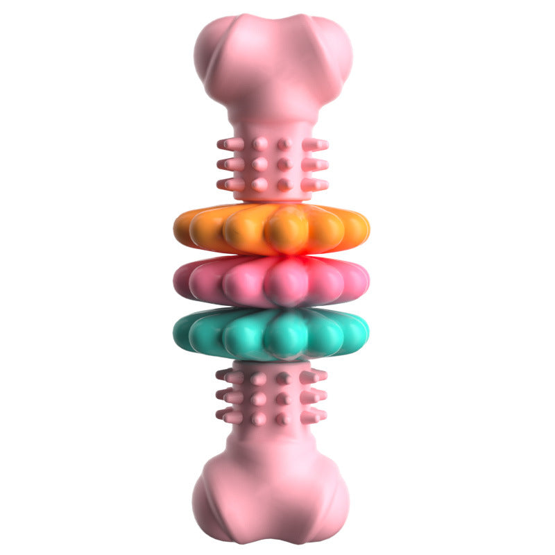 KFX-0061629 Indestructible TPR Dog Chew Toy for Teeth Cleaning and Stress Relief, Suitable for Small to Large Breeds