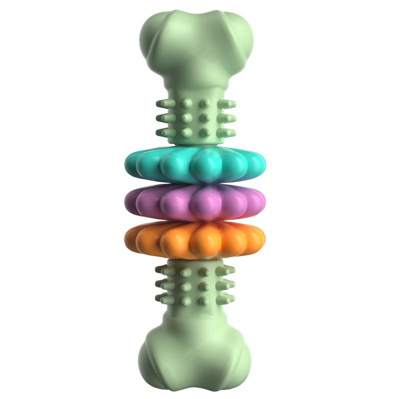 KFX-0061629 Indestructible TPR Dog Chew Toy for Teeth Cleaning and Stress Relief, Suitable for Small to Large Breeds