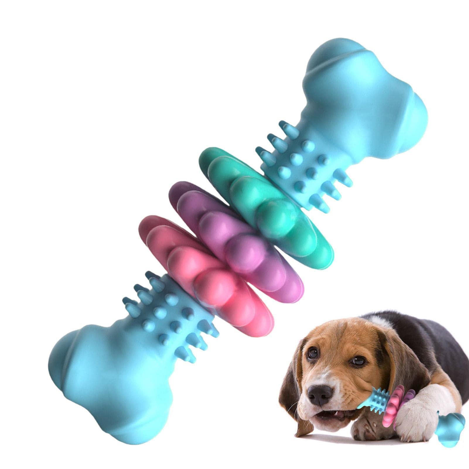 KFX-0061629 Indestructible TPR Dog Chew Toy for Teeth Cleaning and Stress Relief, Suitable for Small to Large Breeds