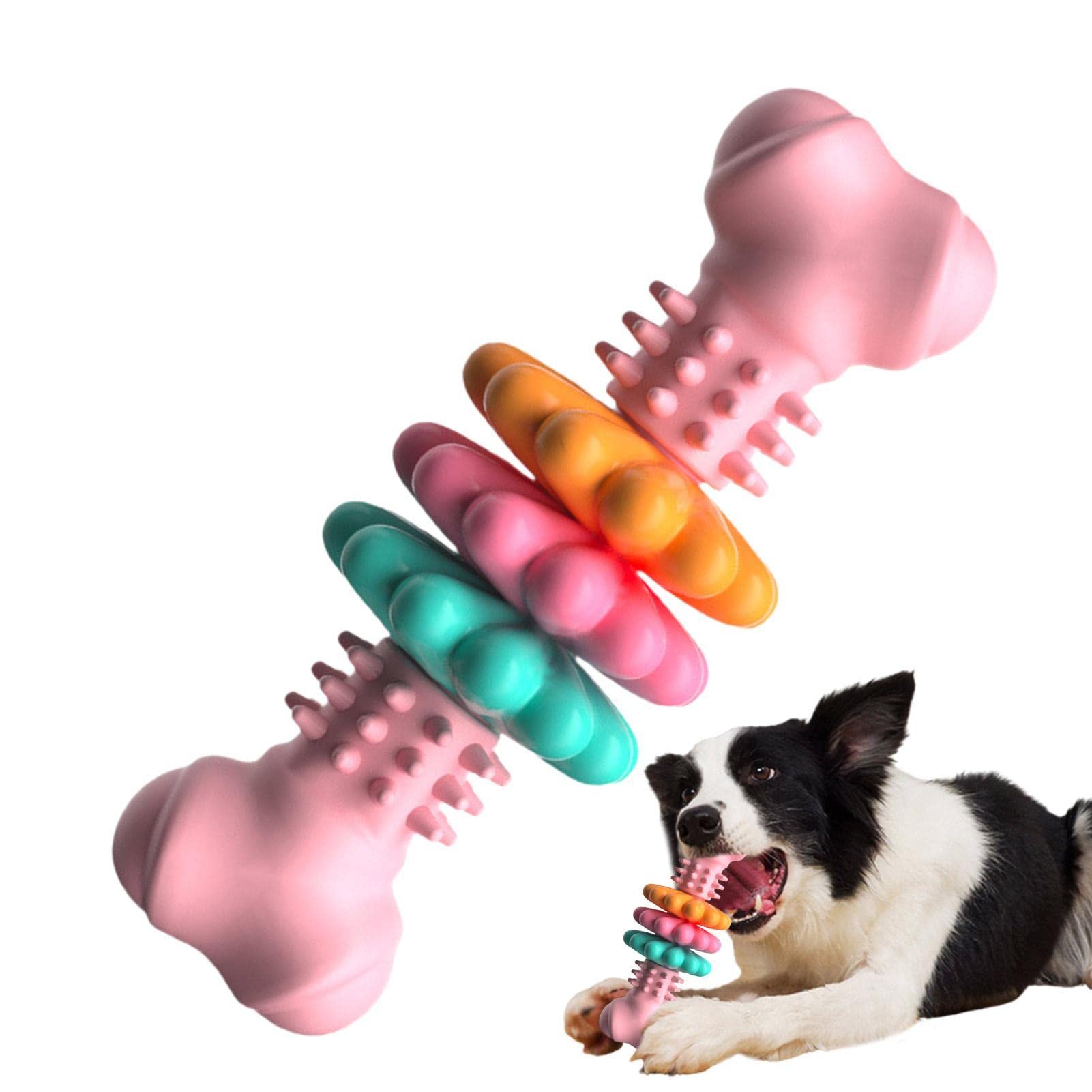 KFX-0061629 Indestructible TPR Dog Chew Toy for Teeth Cleaning and Stress Relief, Suitable for Small to Large Breeds