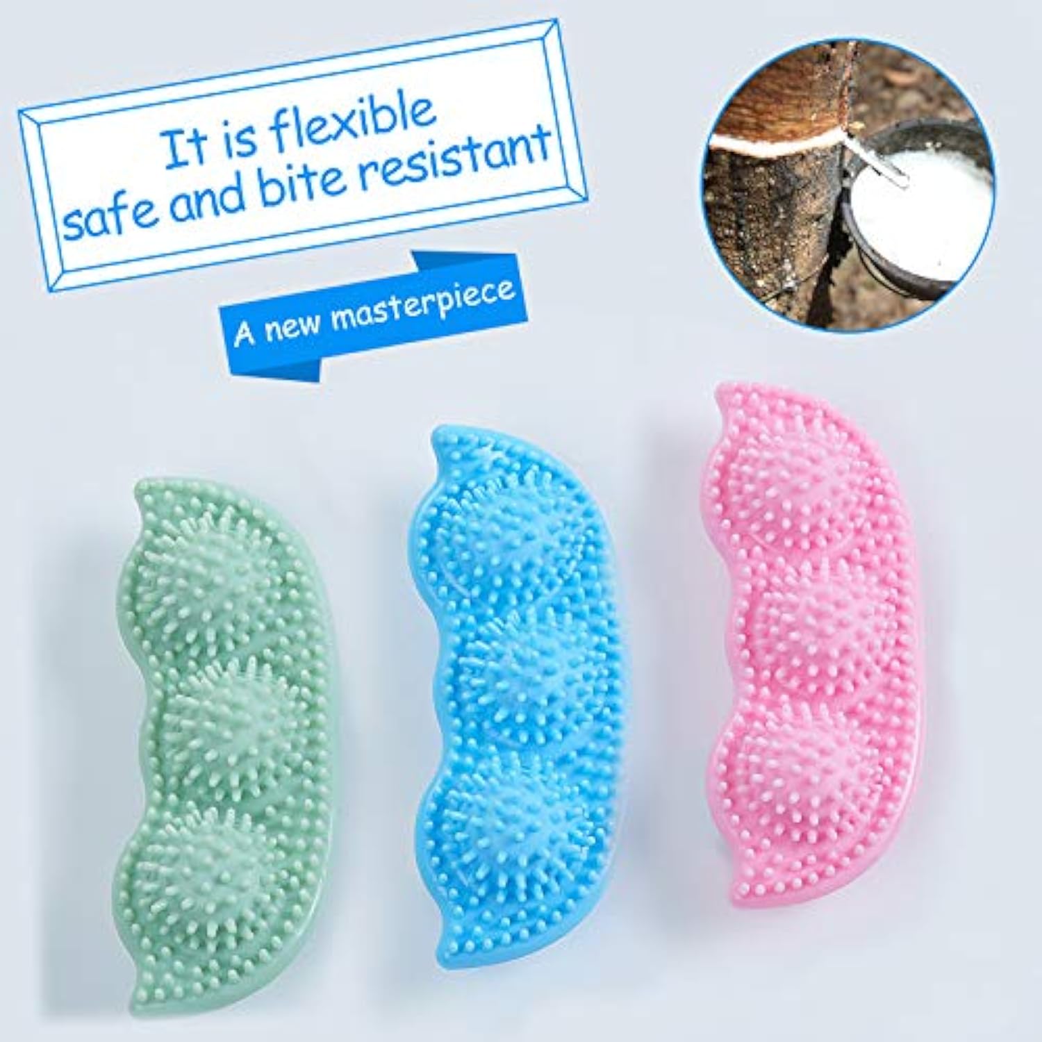 KFX-0062269 Durable Rubber Chew Toy for Teething Puppies - 360 Clean Teeth and Alleviates Discomfort