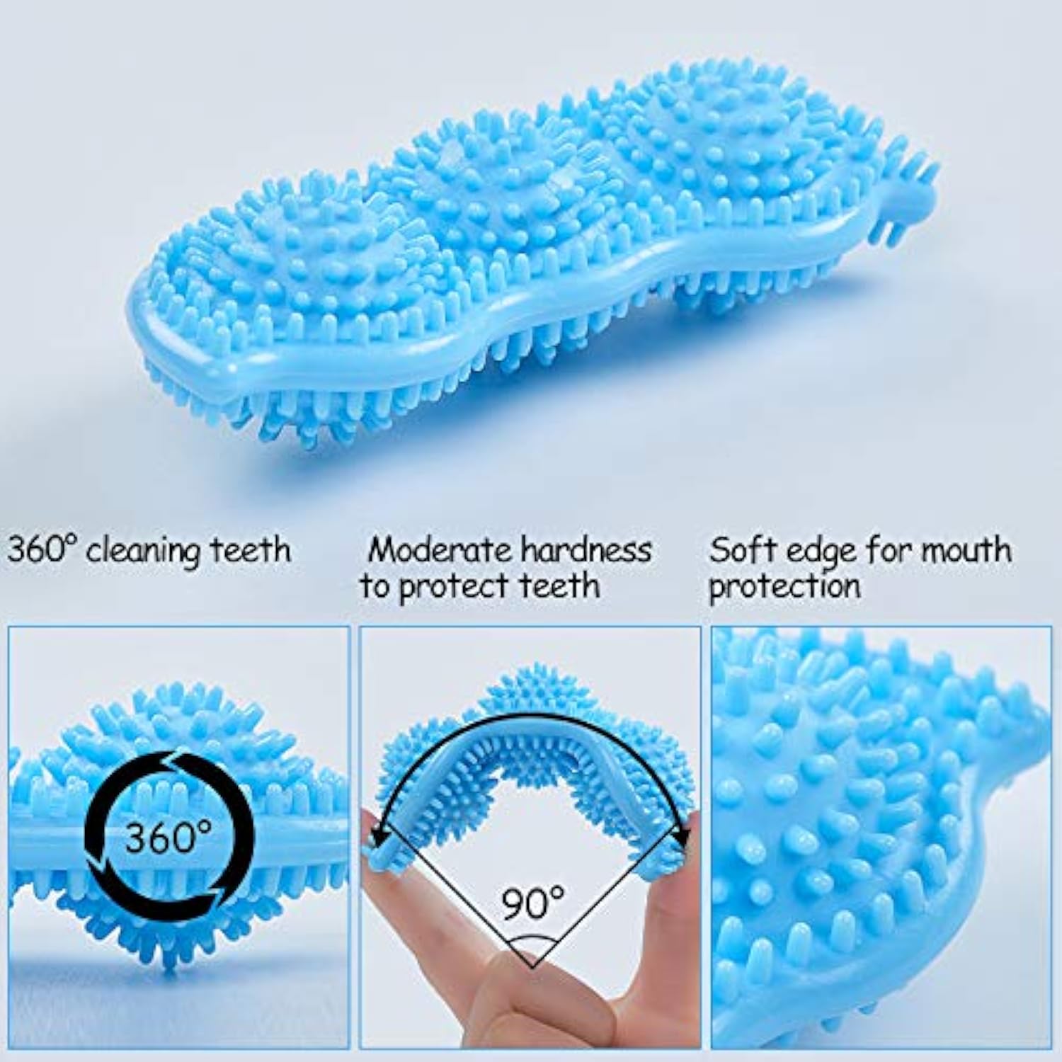 KFX-0062269 Durable Rubber Chew Toy for Teething Puppies - 360 Clean Teeth and Alleviates Discomfort