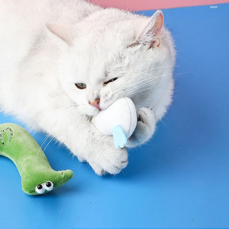 KFX-0062397 Catnip Stuffed Plush Toy for Cats with Sound Paper and Mint Filling