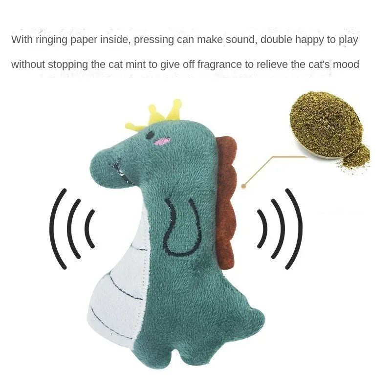 KFX-0062397 Catnip Stuffed Plush Toy for Cats with Sound Paper and Mint Filling