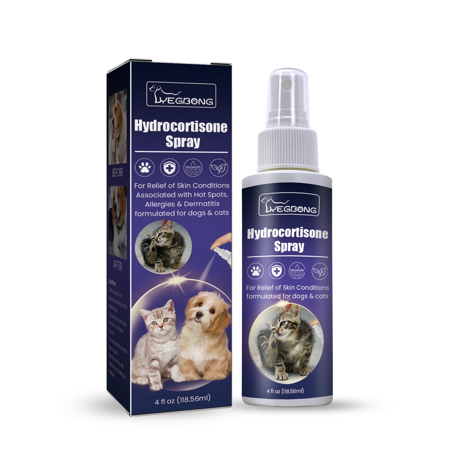KFX-0062653 Pet Anti-Itching Spray for Cleansing and Soothing Skin - 118.56ml