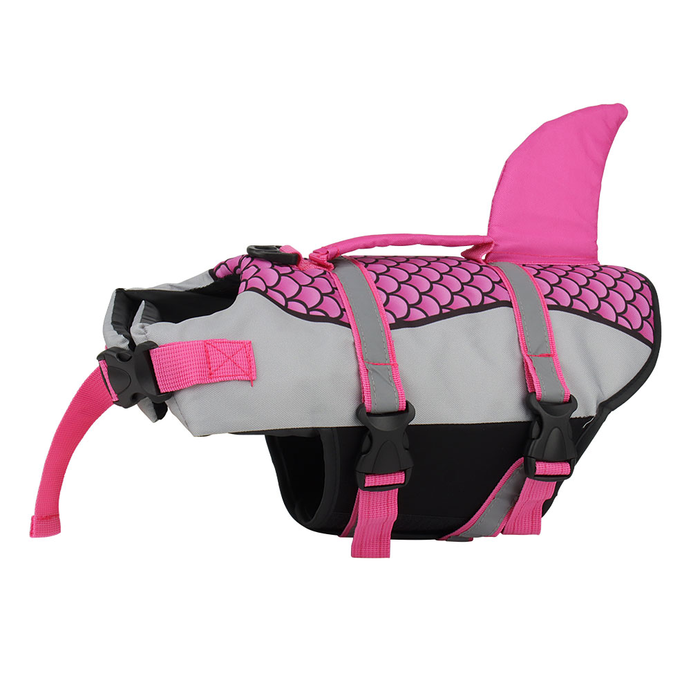 KFX-0064957 High Buoyancy Pet Dog Life Jacket Vest with Handle and Leash Ring - Lightweight and Easy to Use for Swimming