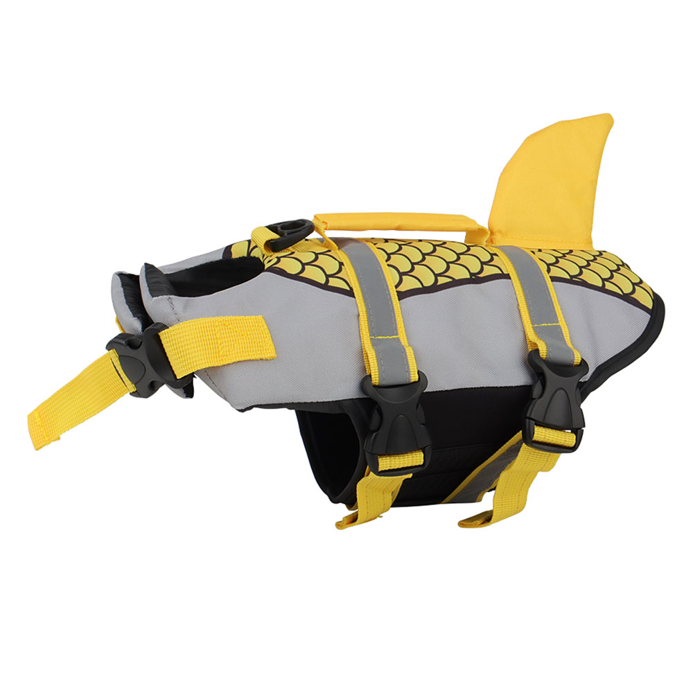 KFX-0064957 High Buoyancy Pet Dog Life Jacket Vest with Handle and Leash Ring - Lightweight and Easy to Use for Swimming
