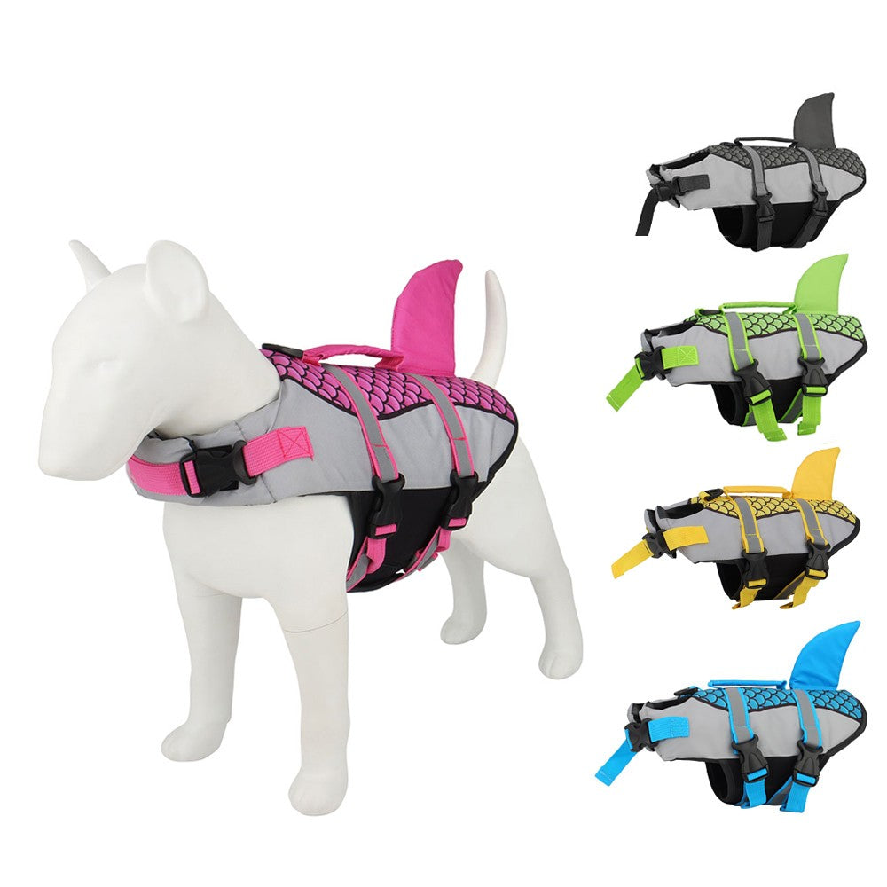 KFX-0064957 High Buoyancy Pet Dog Life Jacket Vest with Handle and Leash Ring - Lightweight and Easy to Use for Swimming