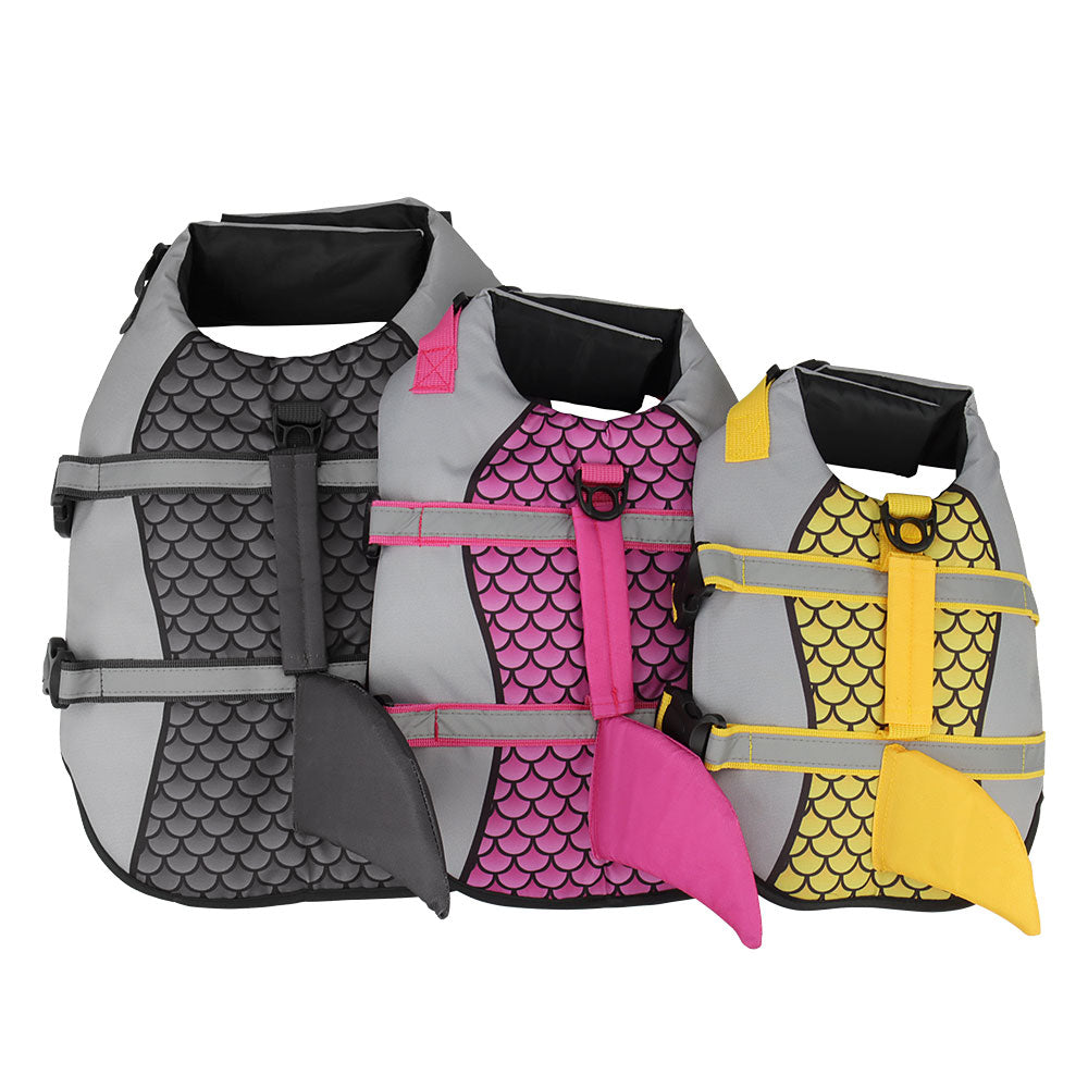KFX-0064957 High Buoyancy Pet Dog Life Jacket Vest with Handle and Leash Ring - Lightweight and Easy to Use for Swimming