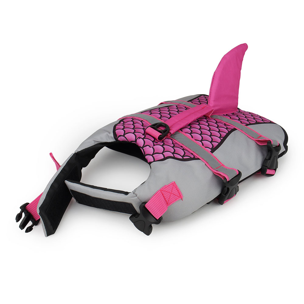 KFX-0064957 High Buoyancy Pet Dog Life Jacket Vest with Handle and Leash Ring - Lightweight and Easy to Use for Swimming