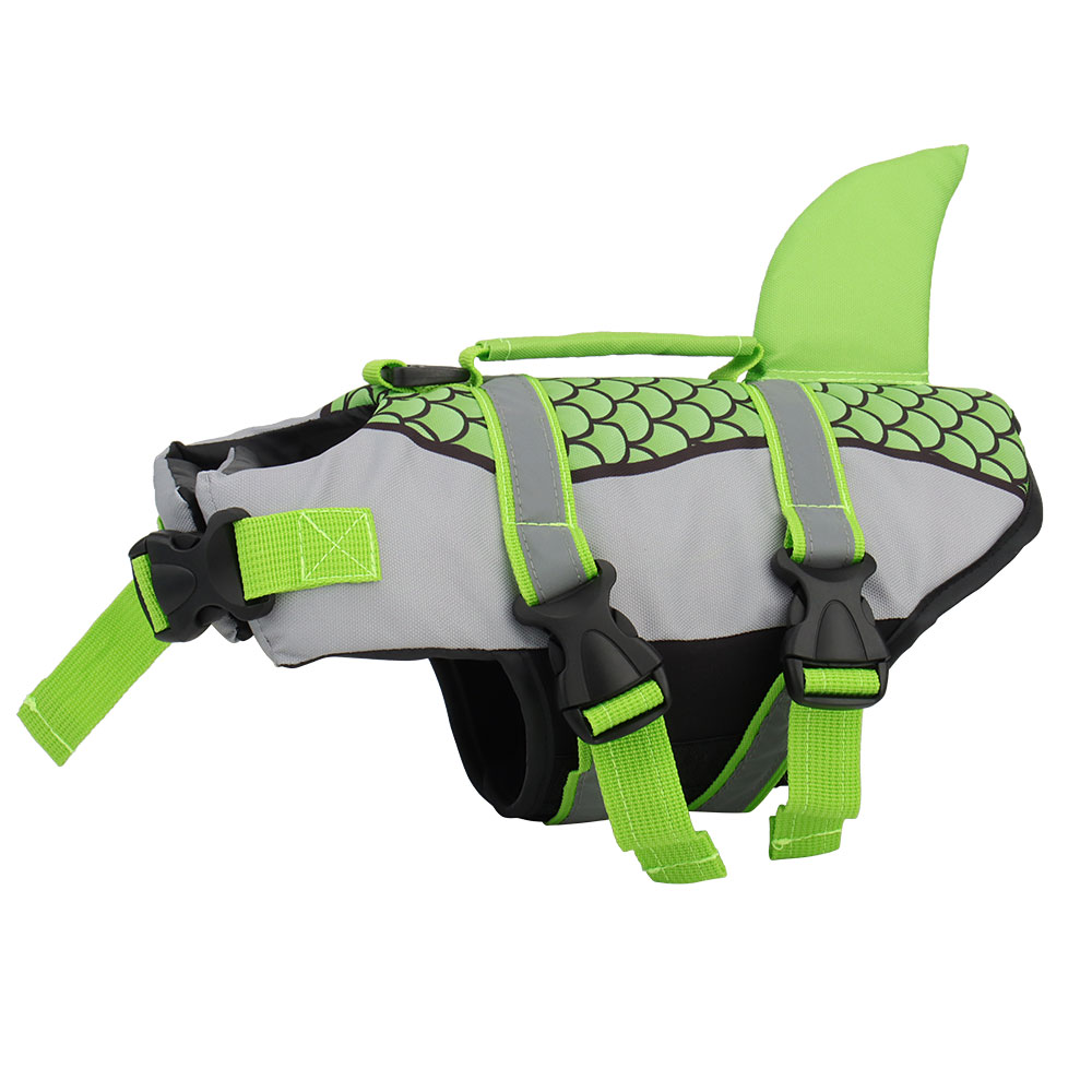 KFX-0064957 High Buoyancy Pet Dog Life Jacket Vest with Handle and Leash Ring - Lightweight and Easy to Use for Swimming