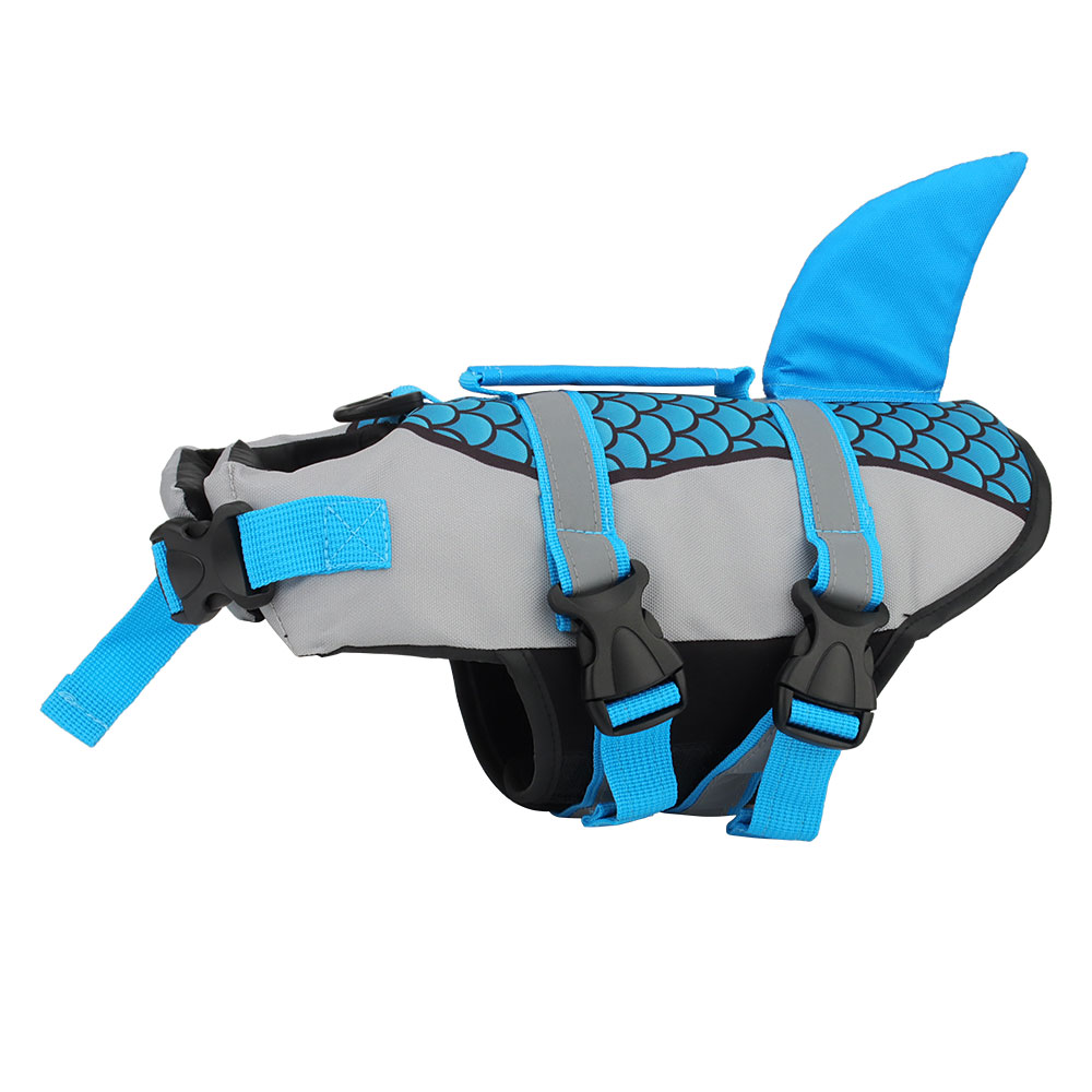 KFX-0064957 High Buoyancy Pet Dog Life Jacket Vest with Handle and Leash Ring - Lightweight and Easy to Use for Swimming