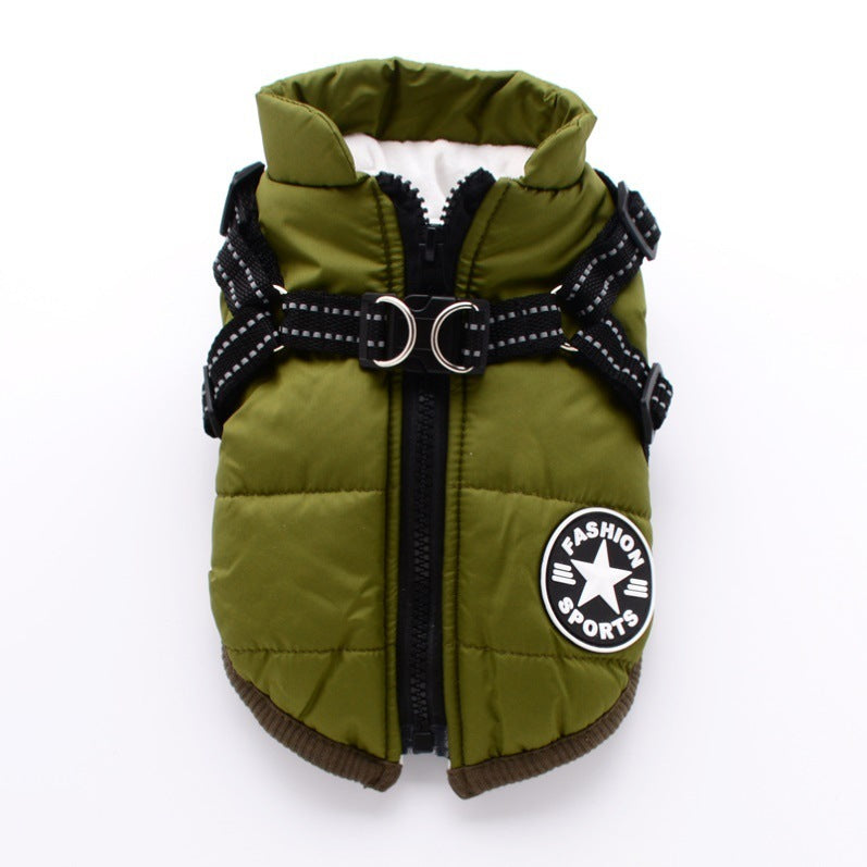 KFX-0065213 Cotton Casual Down Jacket for Pomeranian and Teddy Dogs
