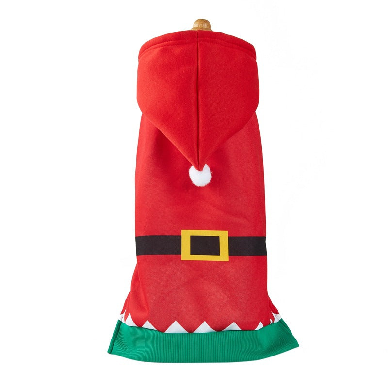 KFX-0065853 Christmas-Themed Hooded Dog Outfit with Lights and Skirt - XS to XL Sizes