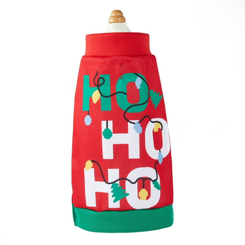 KFX-0065853 Christmas-Themed Hooded Dog Outfit with Lights and Skirt - XS to XL Sizes