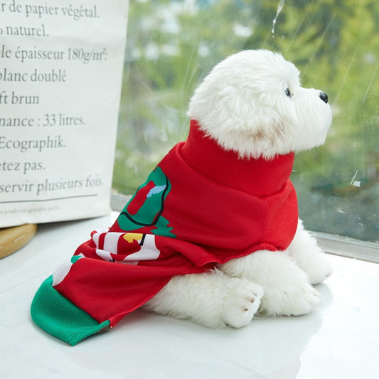 KFX-0065853 Christmas-Themed Hooded Dog Outfit with Lights and Skirt - XS to XL Sizes