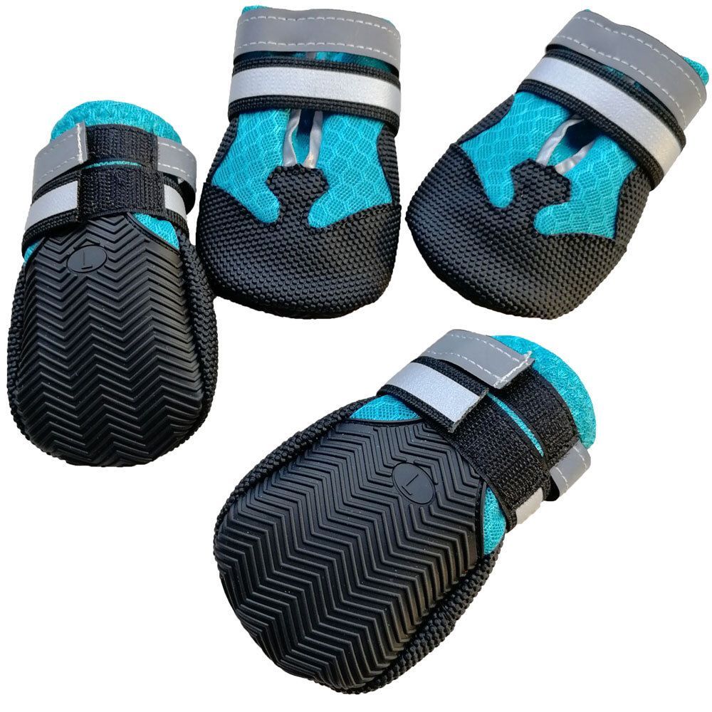 KFX-0067389 Breathable and Stylish Dog Shoe Covers - Anti-Slip Leather with Rubber Sole