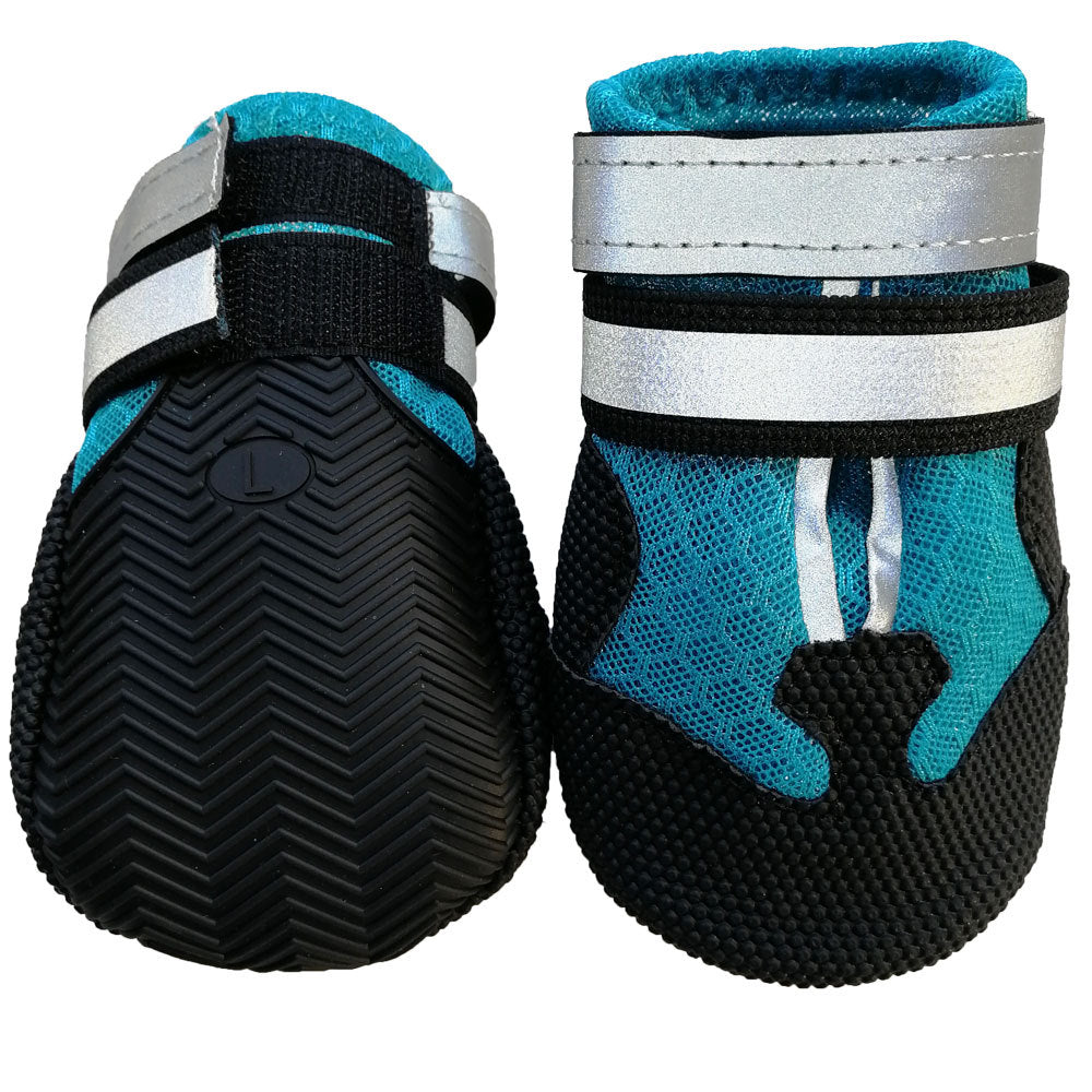 KFX-0067389 Breathable and Stylish Dog Shoe Covers - Anti-Slip Leather with Rubber Sole