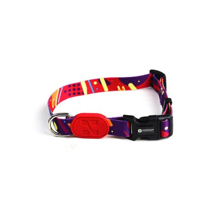 KFX-0068541 Colorful Adjustable Dog Collar for Small, Medium, and Large Dogs - Durable Design with Varying Widths