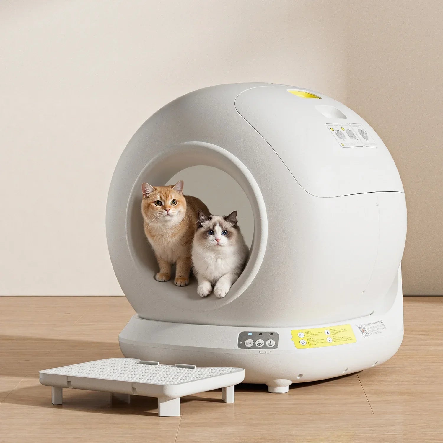 KFX-006995 Smart Self-Cleaning Cat Litter Box with APP Control - 78L Capacity, Automatic Odor Control, Dust-Free Design