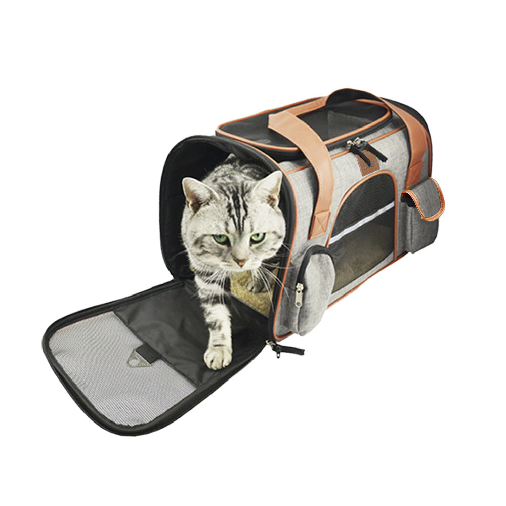 KFX-0072765 Small Oxford Cloth Dog Carrier Travel Car Seat - 45*24*28cm