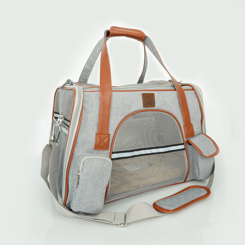 KFX-0072765 Small Oxford Cloth Dog Carrier Travel Car Seat - 45*24*28cm