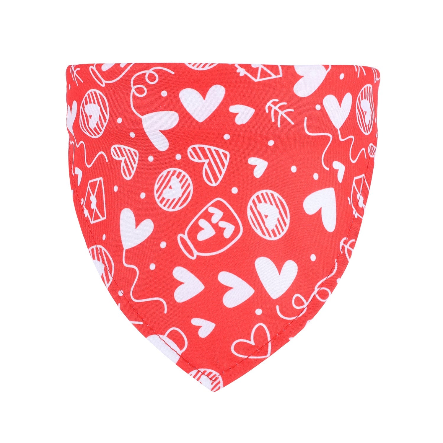 KFX-0073917 Valentine's Day Triangle Pet Scarf - Multiple Colors Available, Fits Neck Circumference 20-46CM