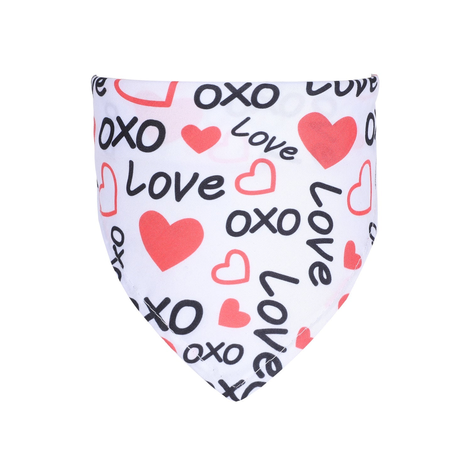 KFX-0073917 Valentine's Day Triangle Pet Scarf - Multiple Colors Available, Fits Neck Circumference 20-46CM