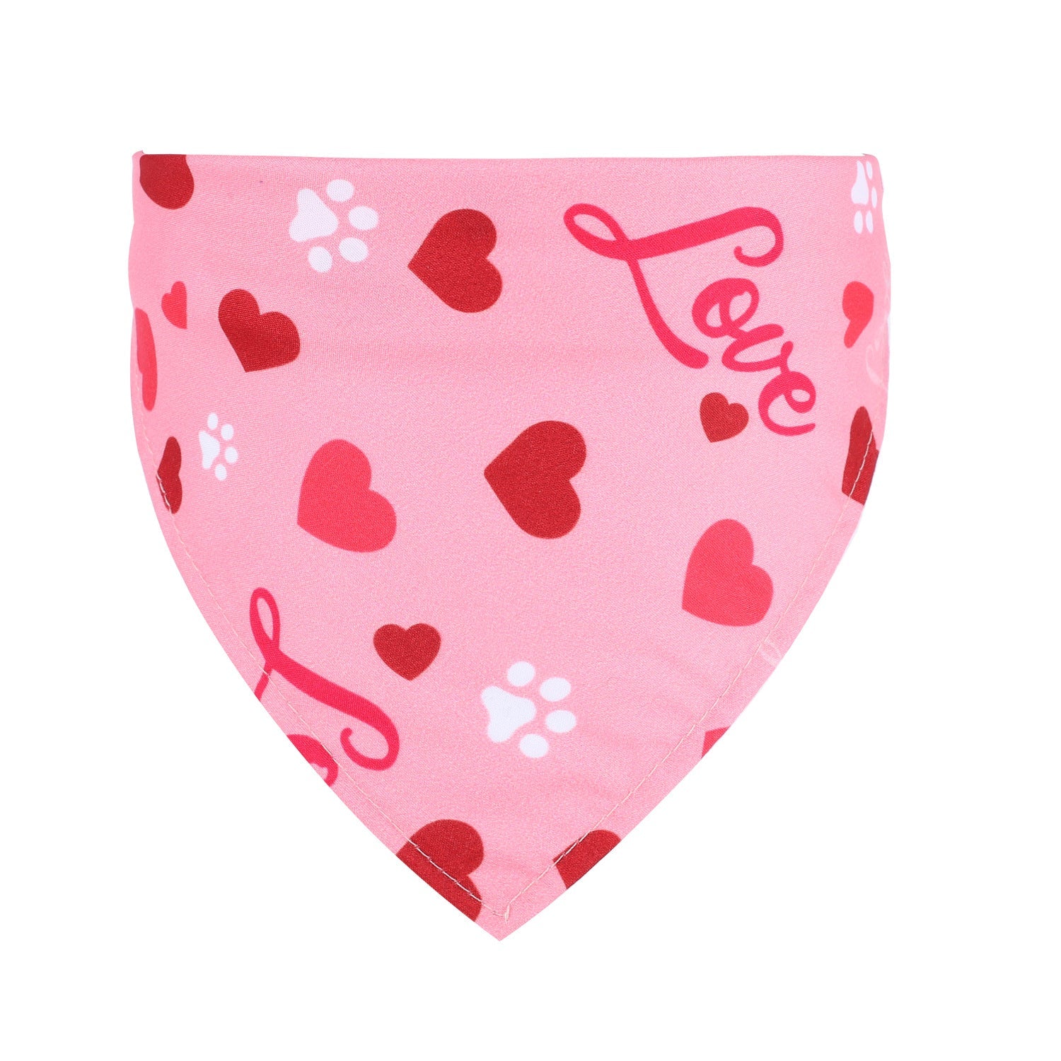 KFX-0073917 Valentine's Day Triangle Pet Scarf - Multiple Colors Available, Fits Neck Circumference 20-46CM