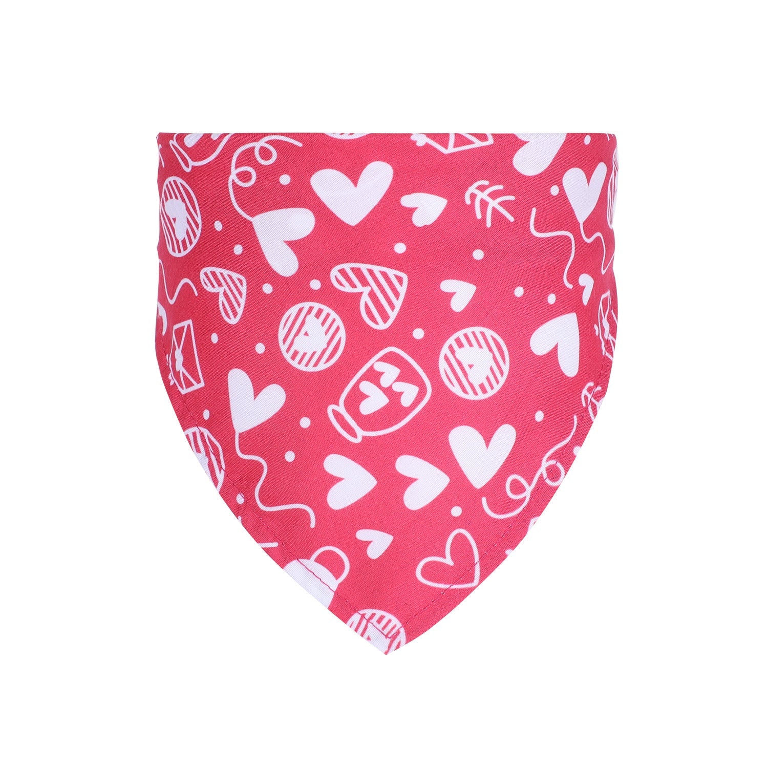 KFX-0073917 Valentine's Day Triangle Pet Scarf - Multiple Colors Available, Fits Neck Circumference 20-46CM