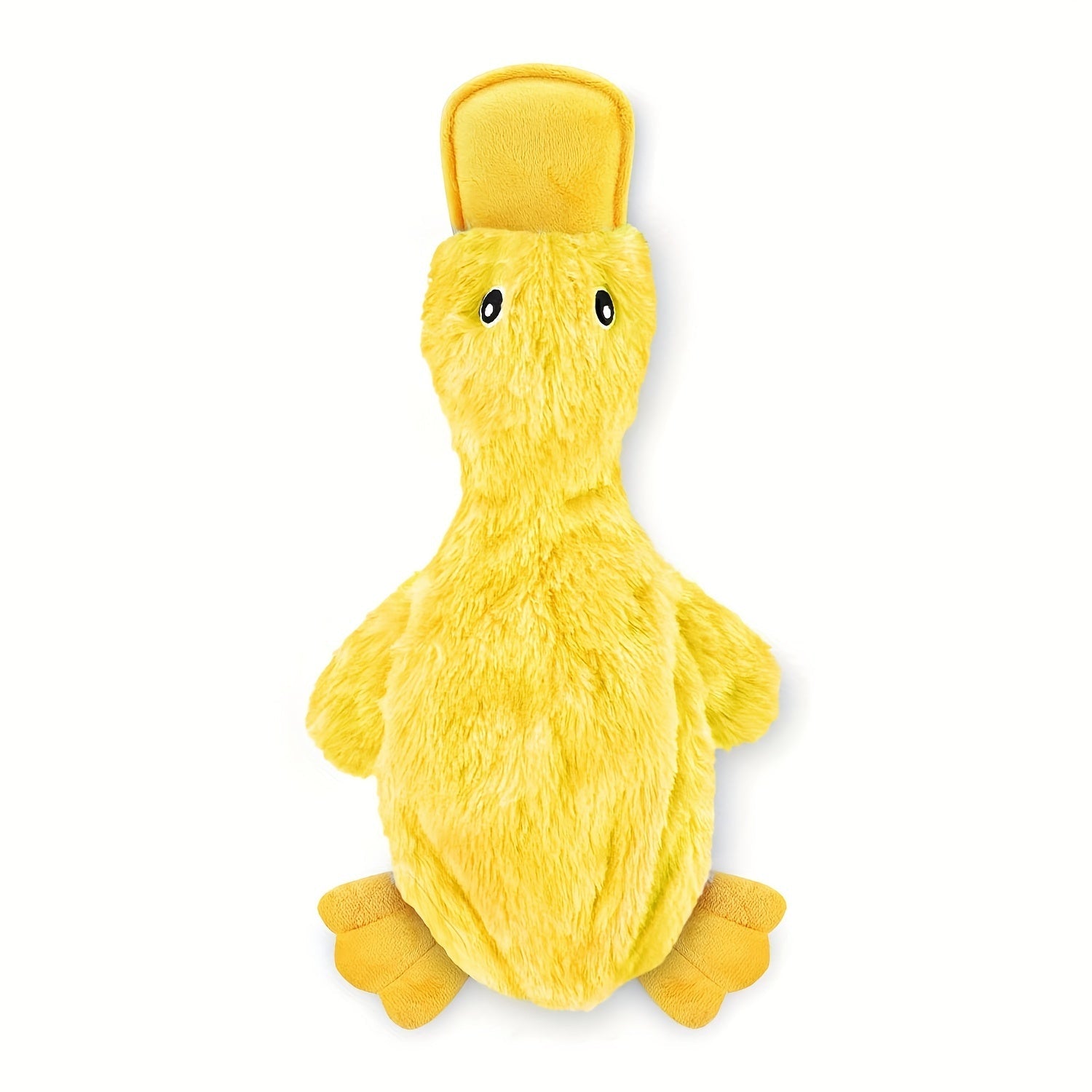 KFX-0079549 Squeaky Plush Duck Dog Toy for All Breeds - No Stuffing, Soft, Fun for Indoor Play