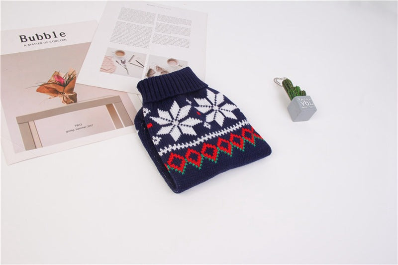 KFX-0080061 Navy Blue Snowflake Holiday Pet Clothing - Various Sizes Available