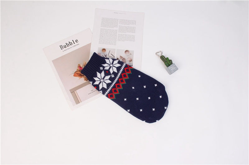 KFX-0080061 Navy Blue Snowflake Holiday Pet Clothing - Various Sizes Available