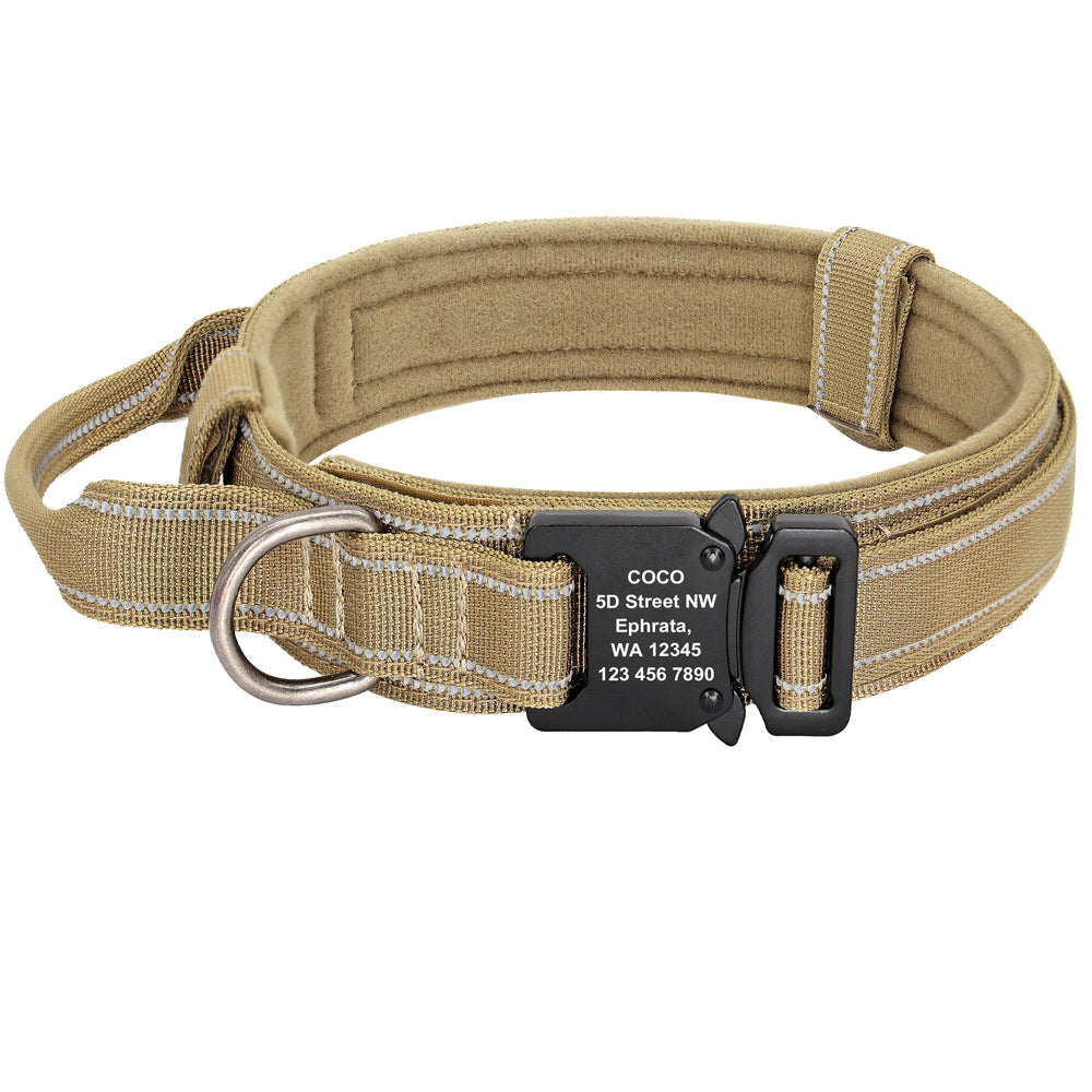 KFX-0081853 Reflective Adjustable Nylon Dog Collar in Camouflage - Medium to Extra Large Sizes Available
