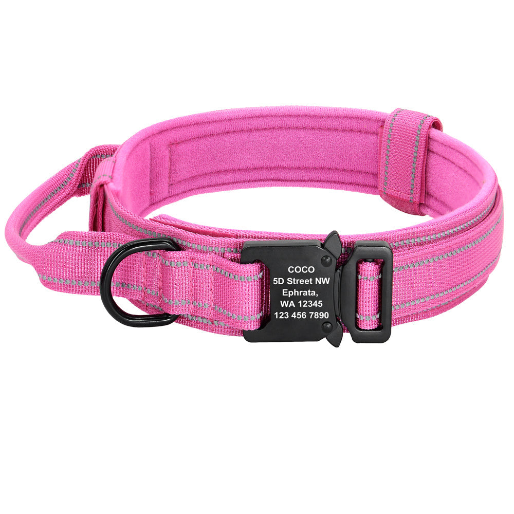 KFX-0081853 Reflective Adjustable Nylon Dog Collar in Camouflage - Medium to Extra Large Sizes Available