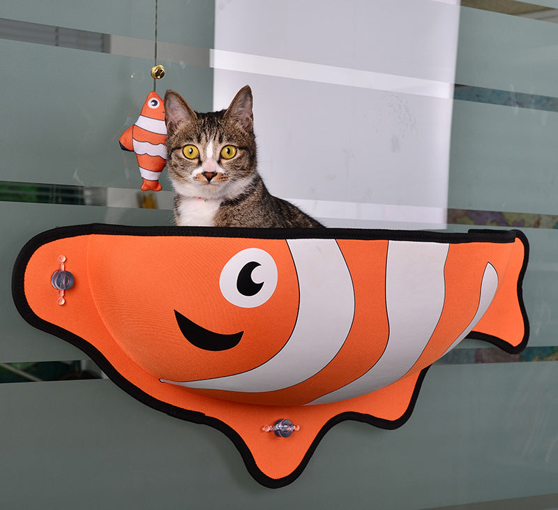 KFX-0082109 Window Suction Cat Hammock Bed for Comfortable Sleeping and Playtime