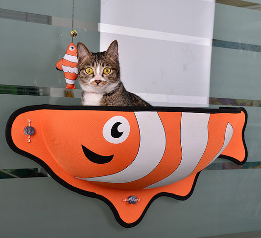 KFX-0082109 Window Suction Cat Hammock Bed for Comfortable Sleeping and Playtime