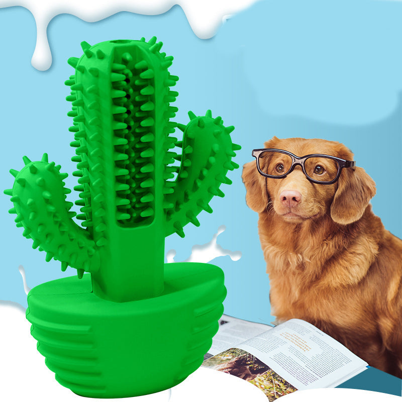 KFX-0082877 Cactus Dog Molar Stick - Natural Rubber Chew Toy for Medium to Large Dogs