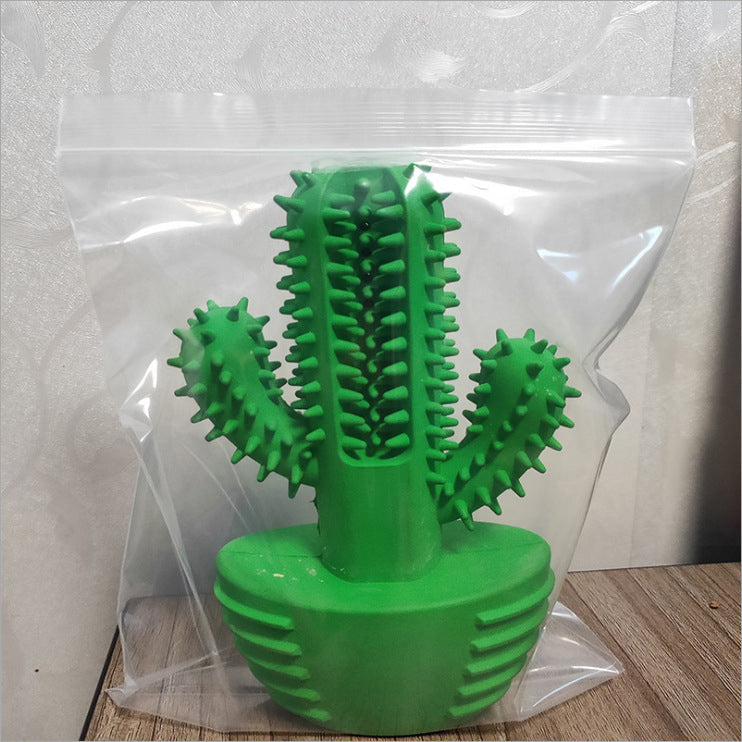 KFX-0082877 Cactus Dog Molar Stick - Natural Rubber Chew Toy for Medium to Large Dogs