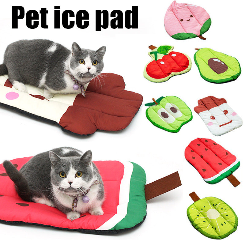 KFX-0083901 Pet Self Cooling Mat - Washable Ice Silk Cushion for Dogs and Cats in Various Fruit Designs