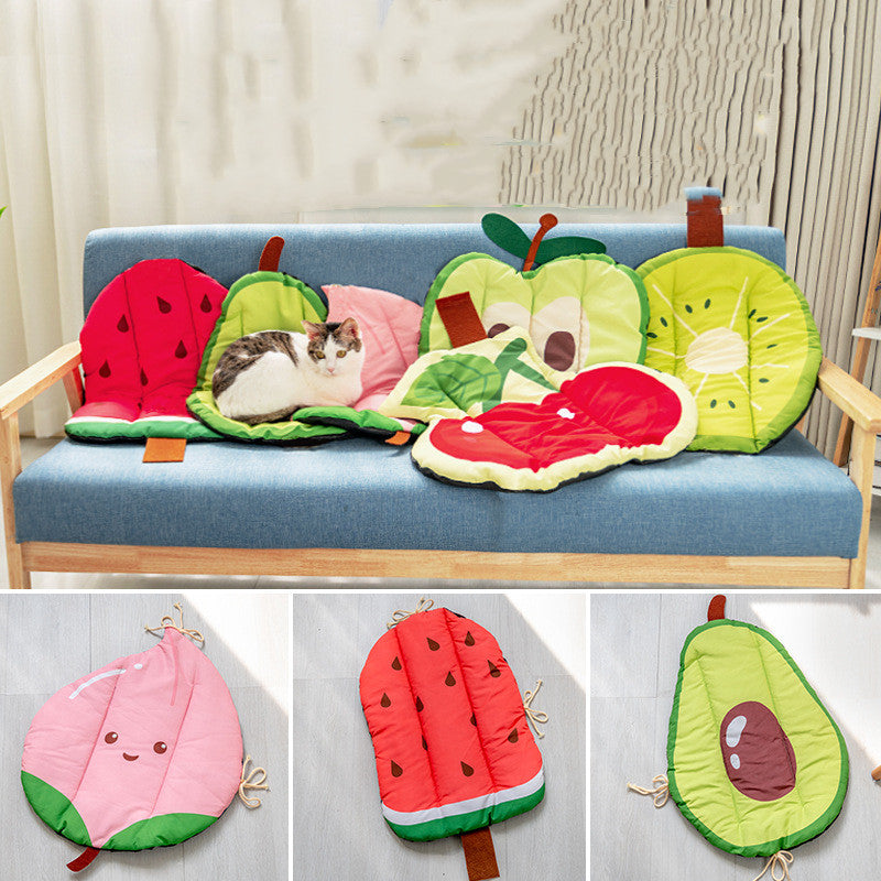 KFX-0083901 Pet Self Cooling Mat - Washable Ice Silk Cushion for Dogs and Cats in Various Fruit Designs