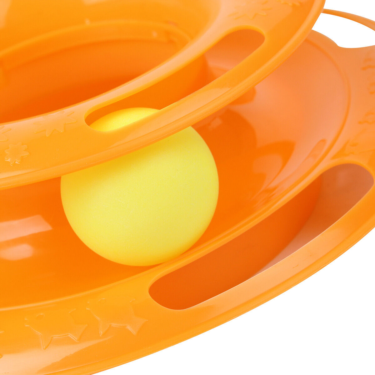 KFX-0085309 Interactive Cat Ball Disk Toy with Colorful Rolling Balls - Engaging Play Station for Cats