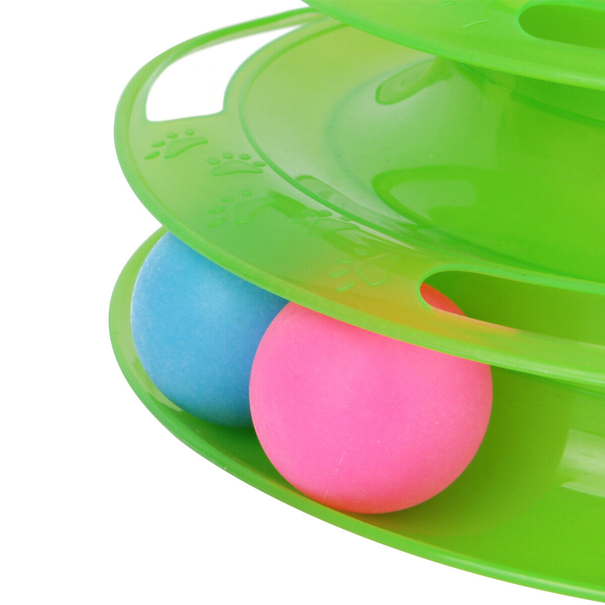 KFX-0085309 Interactive Cat Ball Disk Toy with Colorful Rolling Balls - Engaging Play Station for Cats