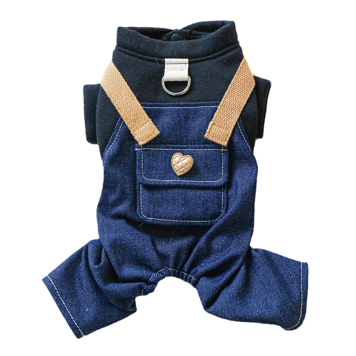 KFX-0086589 Punk Style Suspender Pants for Small and Medium Dogs with Traction Rope Buckle